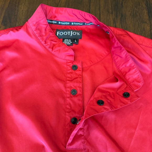 Men's Footjoy Red Windshirt Vest, Size Large - Picture 3 of 11